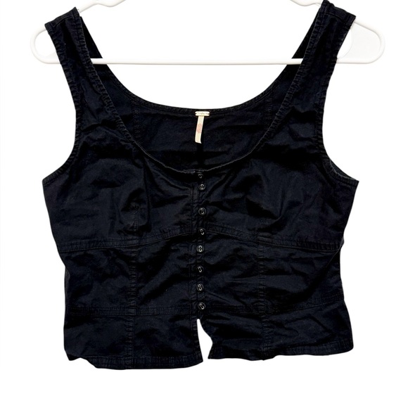 Free People Sally Corset Cropped Tank Top Small Witchy Whimsigoth Fairy Grunge - Picture 5 of 9